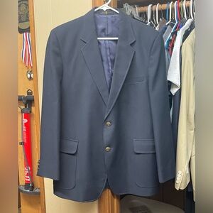 Haggar Sports Coat Size 42 R Navy Blue